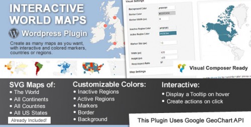 Nulled Interactive World Maps v1.6.5 - WordPress Plugin  