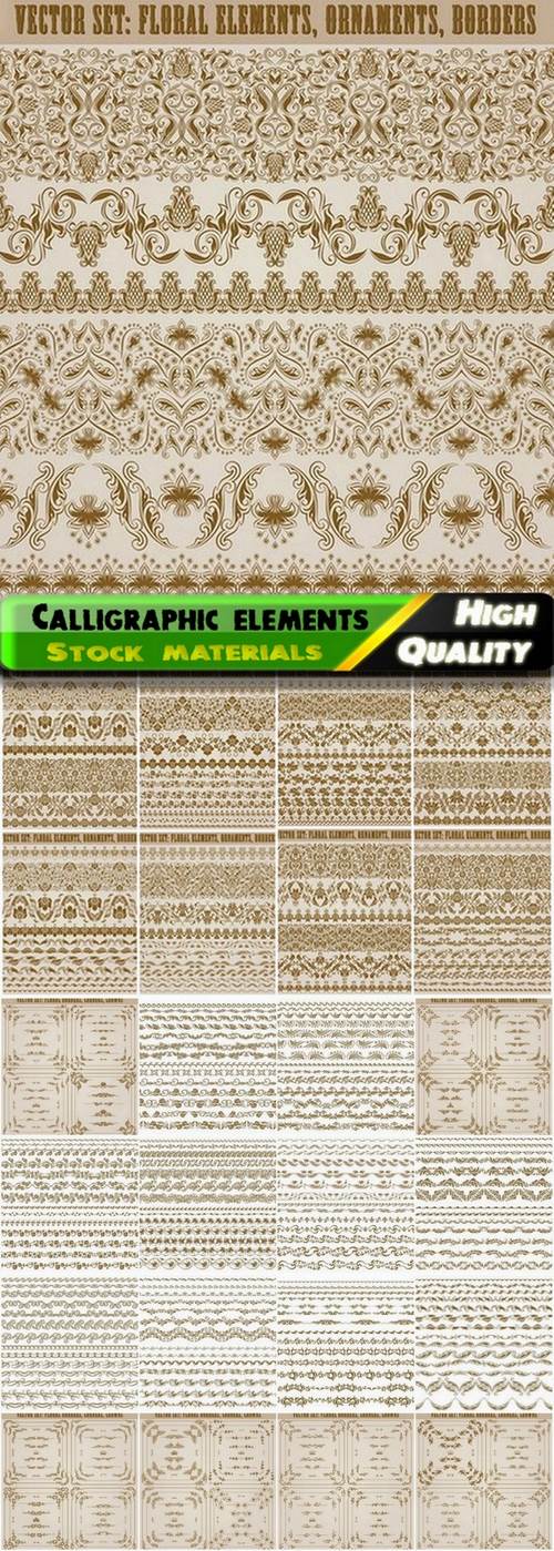 Calligraphic design elements for page decorations #20 - 25 Eps