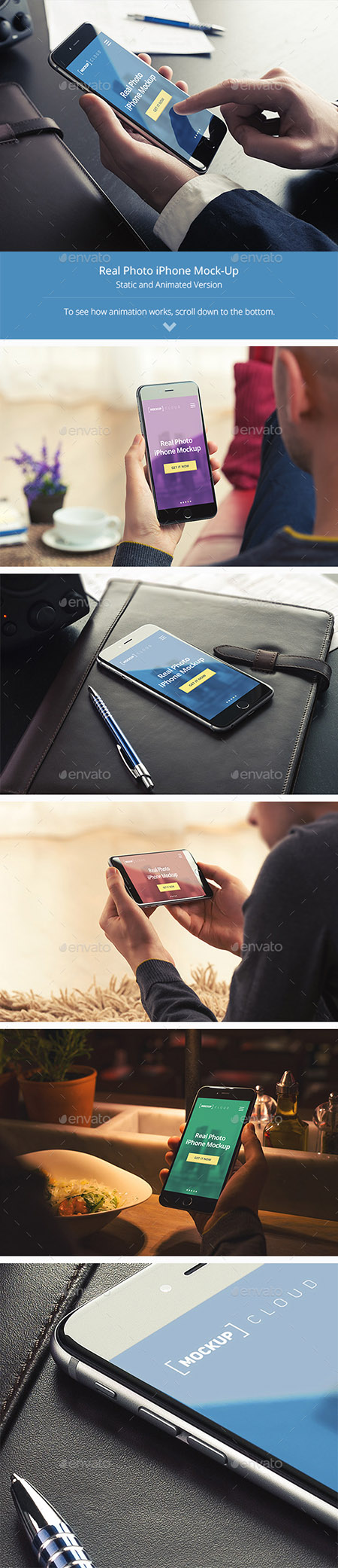 GraphicRiver - Animated Phone Mock-Up Templates 10185128