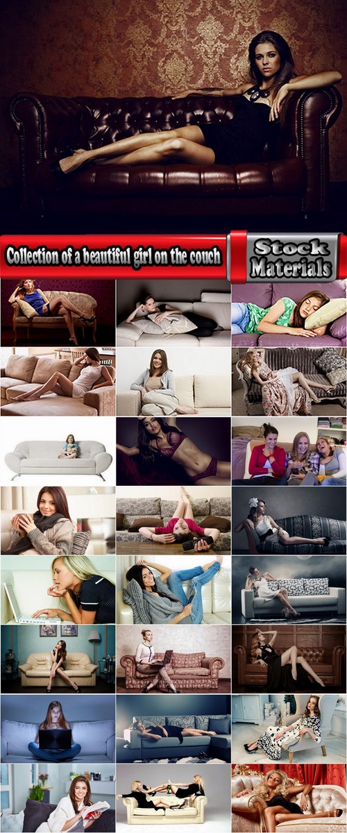 Collection of a beautiful girl on the couch 25 HQ Jpeg