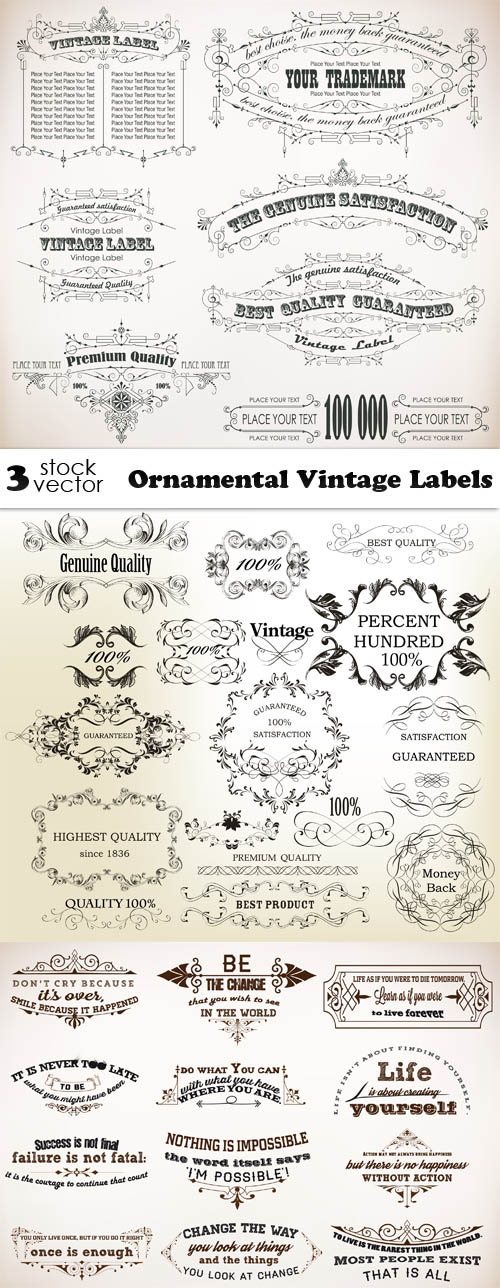 Vectors - Ornamental Vintage Labels