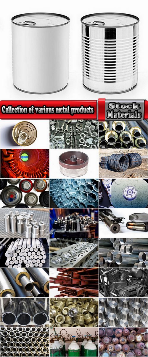 Collection of various metal products nut pipe gas cylinder engine tin 25 HQ Jpeg