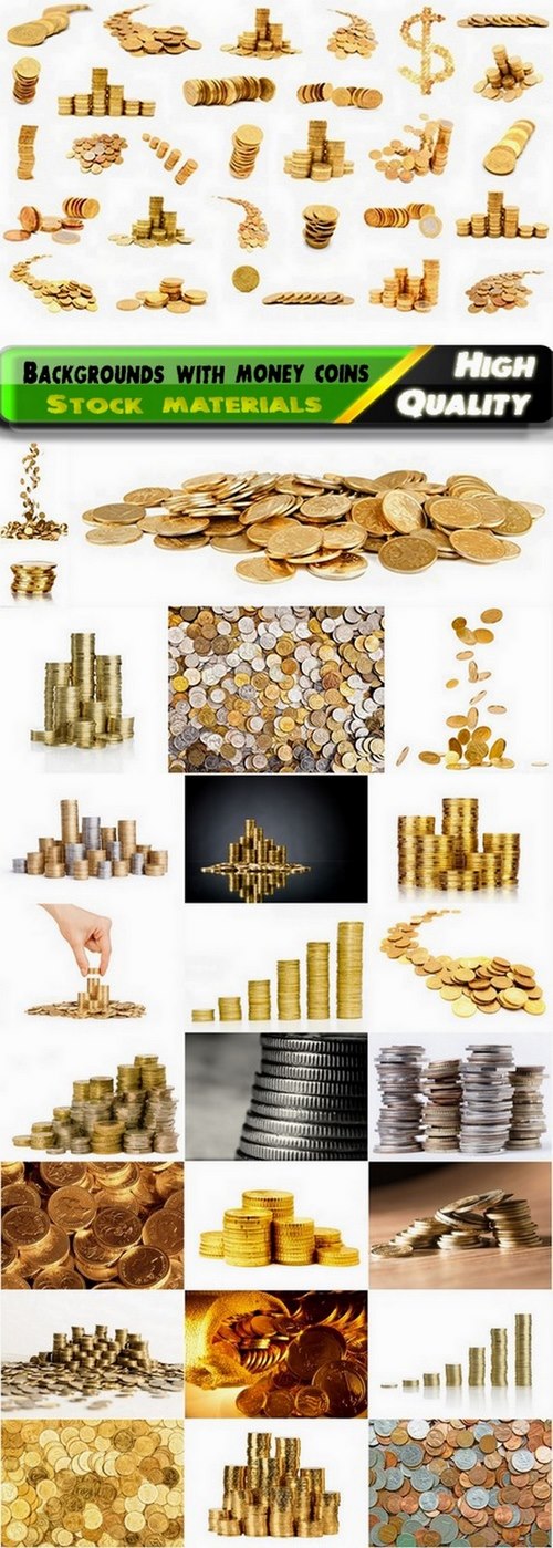 Business backgrounds with money coins - 25 HQ Jpg