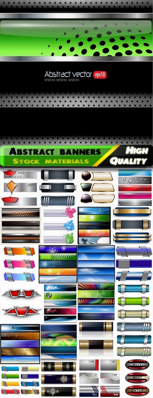 Abstract banners for web design and advertising - 25 Eps