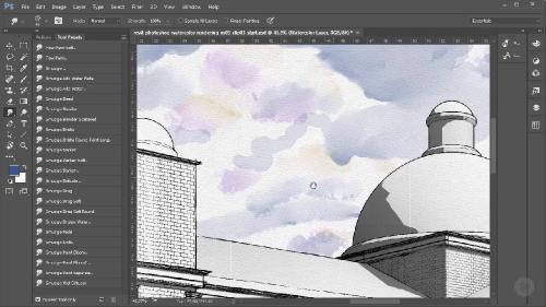 Professional Watercolor Renderings Using Photoshop and Revit